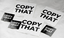 Load image into Gallery viewer, COPY THAT STICKER GAK - 6 Outdoor Monochrome Stickers RENTAL