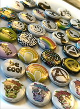 Load image into Gallery viewer, 1&quot;, 2.25&quot;, 3&quot; Custom Pin Back Buttons
