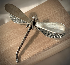 Designer Sterling Silver Dragonfly Brooch