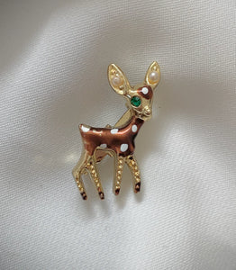 Petite Deer Pin brooch RENTAL