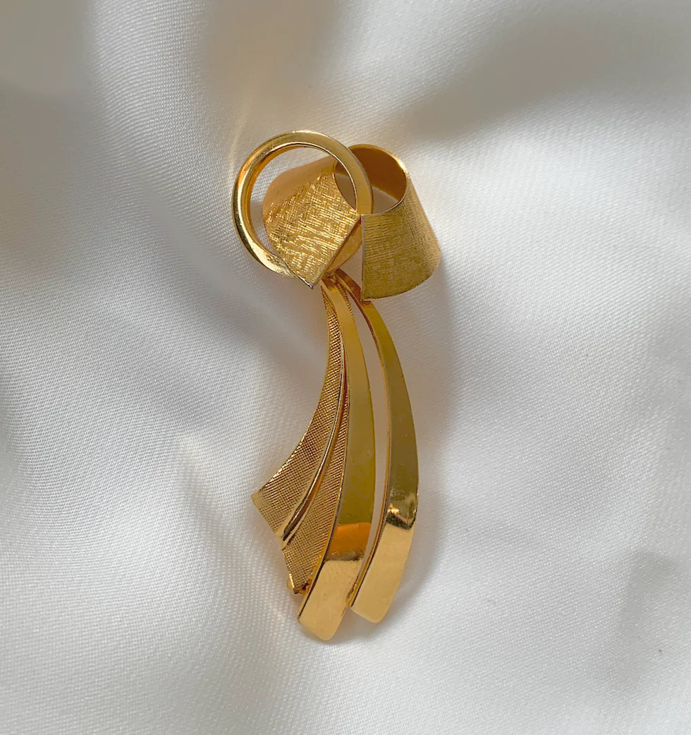 Triad Moderne Gold Brooch RENTAL