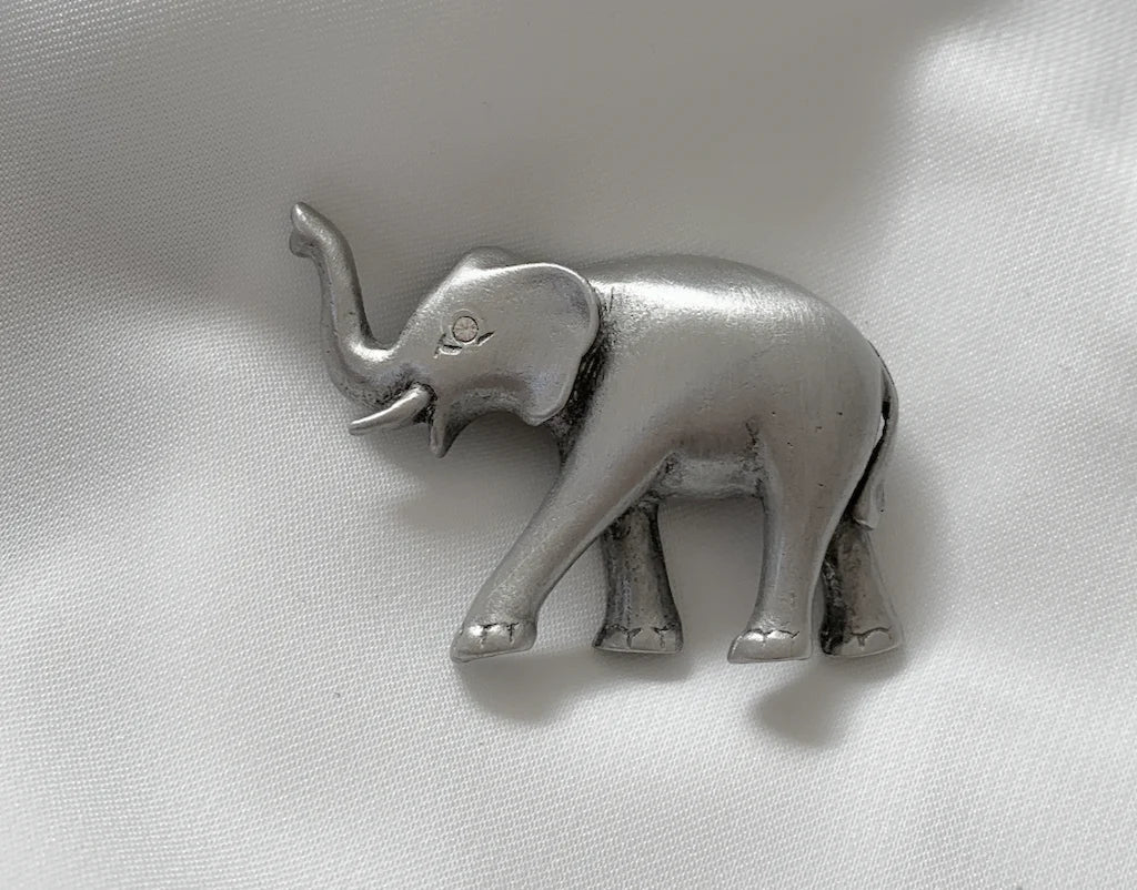 Pewter Elephant Brooch RENTAL