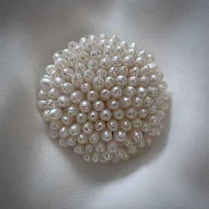 Round Cluster Pearl Brooch RENTAL