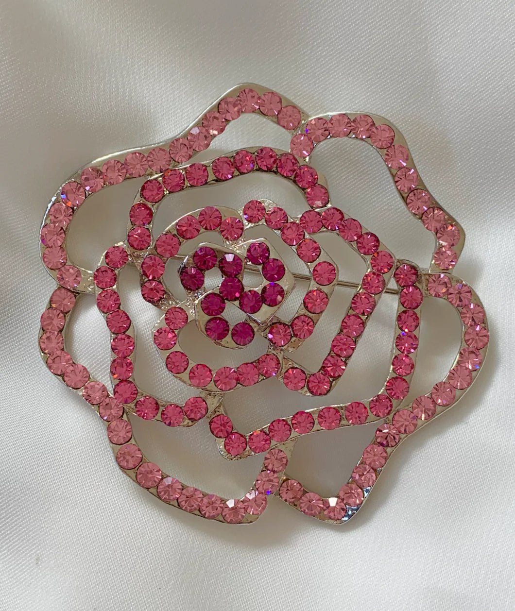 Pink Outline Rose Brooch RENTAL