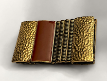 Load image into Gallery viewer, Wide Gold Toned Banana Republic Textured Bracelet RENTAL
