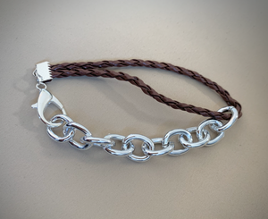 Fabulous Braided Bracelet w/Vegan Cord Saddle Brown RENTAL