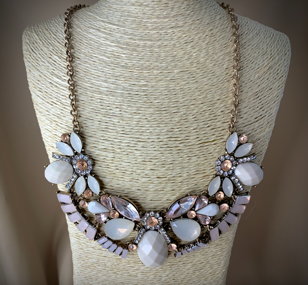 Playful pastel Flowers sparkles choker necklace RENTAL