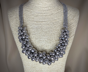 Stunning necklace heavy nested ball bearings 4 row RENTAL