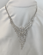 Load image into Gallery viewer, Stunning 1920&#39;s inspired rhinestone bib choker necklace RENTAL
