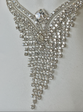 Load image into Gallery viewer, Stunning 1920&#39;s inspired rhinestone bib choker necklace RENTAL
