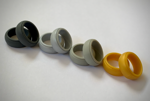 Silicone Wedding Metallic Band, Silver, Gold, Pewter ring RENTAL