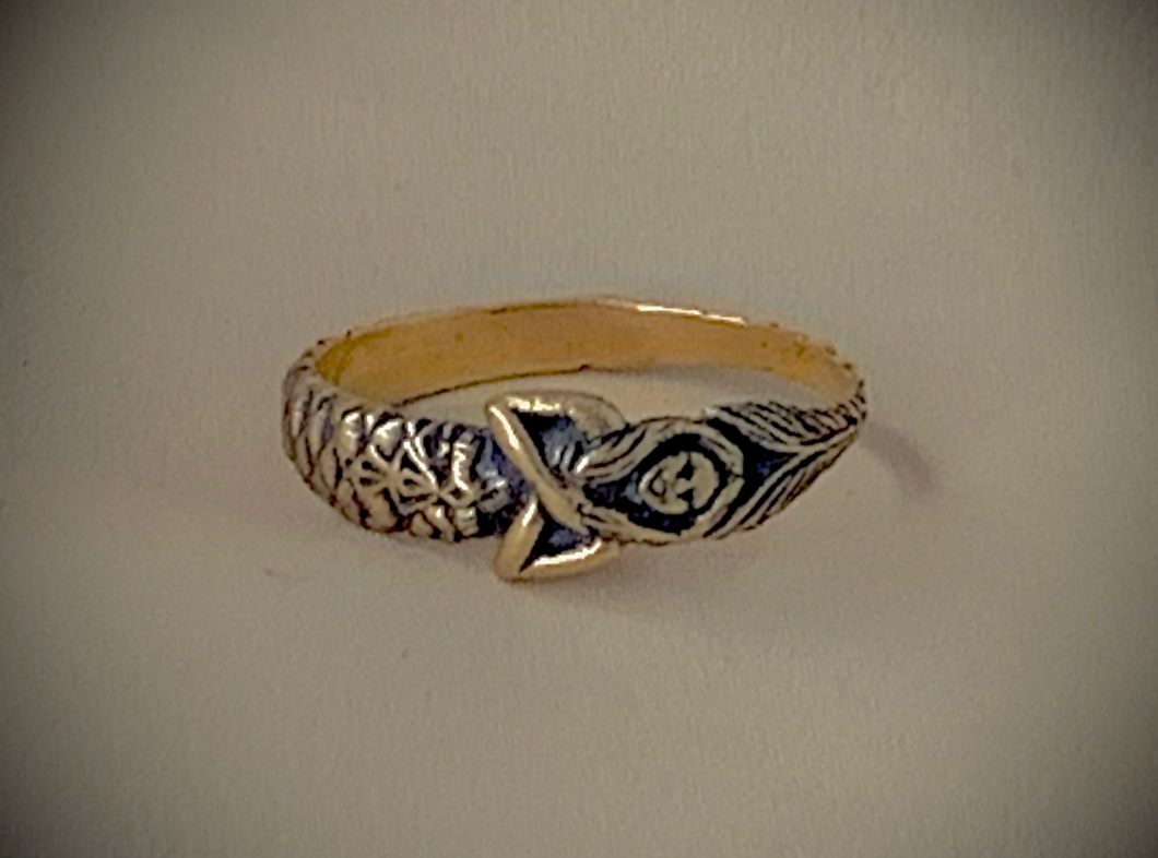 Narrow Brass Mermaid Wrap Ring RENTAL