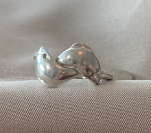 Load image into Gallery viewer, Stacked Intertwined Silver Dolphin Ring RENTAL
