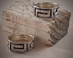 Meandros Greek Pattern Silver Band RENTAL