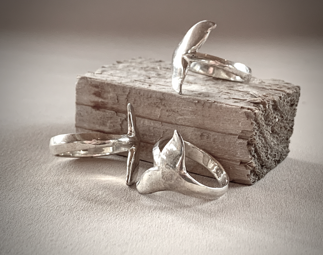 Whale Tail Silver Ring RENTAL