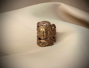 Mermaid Art Nouveau Copper Ring RENTAL