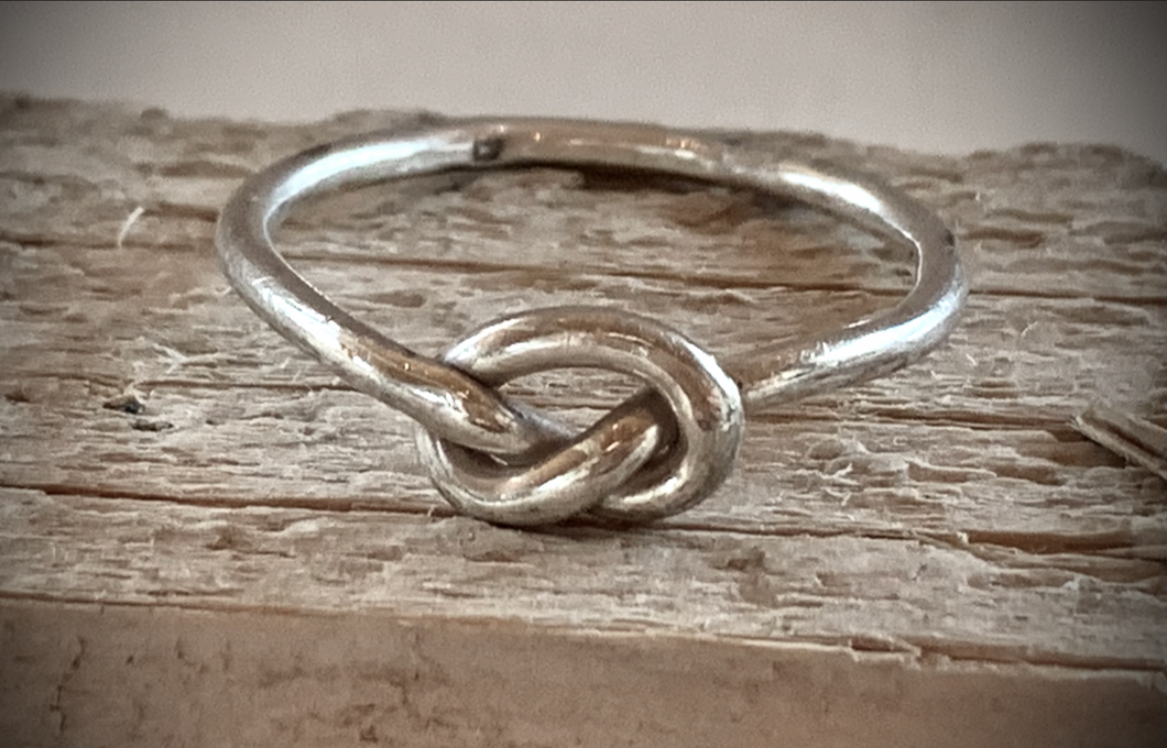 Vintage Silver friendship knot ring RENTAL