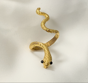 Long Golden Snake Wrap Ring RENTAL