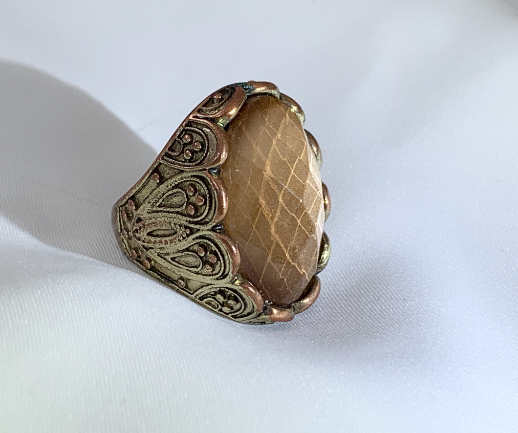 Copper/Gold Tone Large Dinner Ring RENTAL