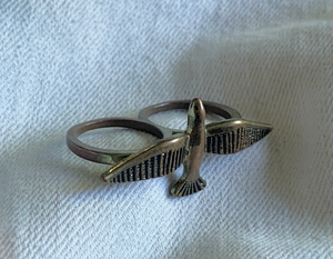 2 Finger Seagull Brass Ring RENTAL