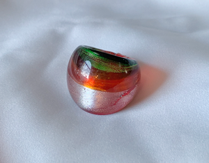 Glass Ring w/Red & Green RENTAL