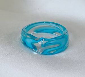 Glass Band with Ocean Blue Ring RENTAL