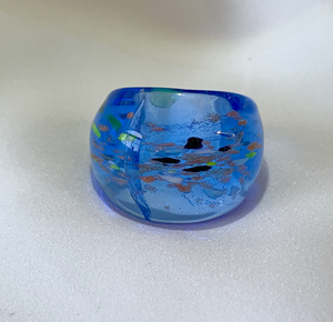 Glass Ring w/Blue RENTAL