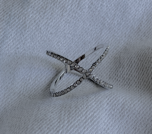 X Bands in Pave Rhinestone Ring RENTAL