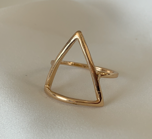 Large Open Triangle Gold Ring RENTAL