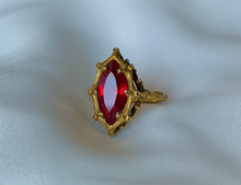 Load image into Gallery viewer, Early 1900&#39;s Faux Ruby on Twig Inspired Brass Setting RENTAL
